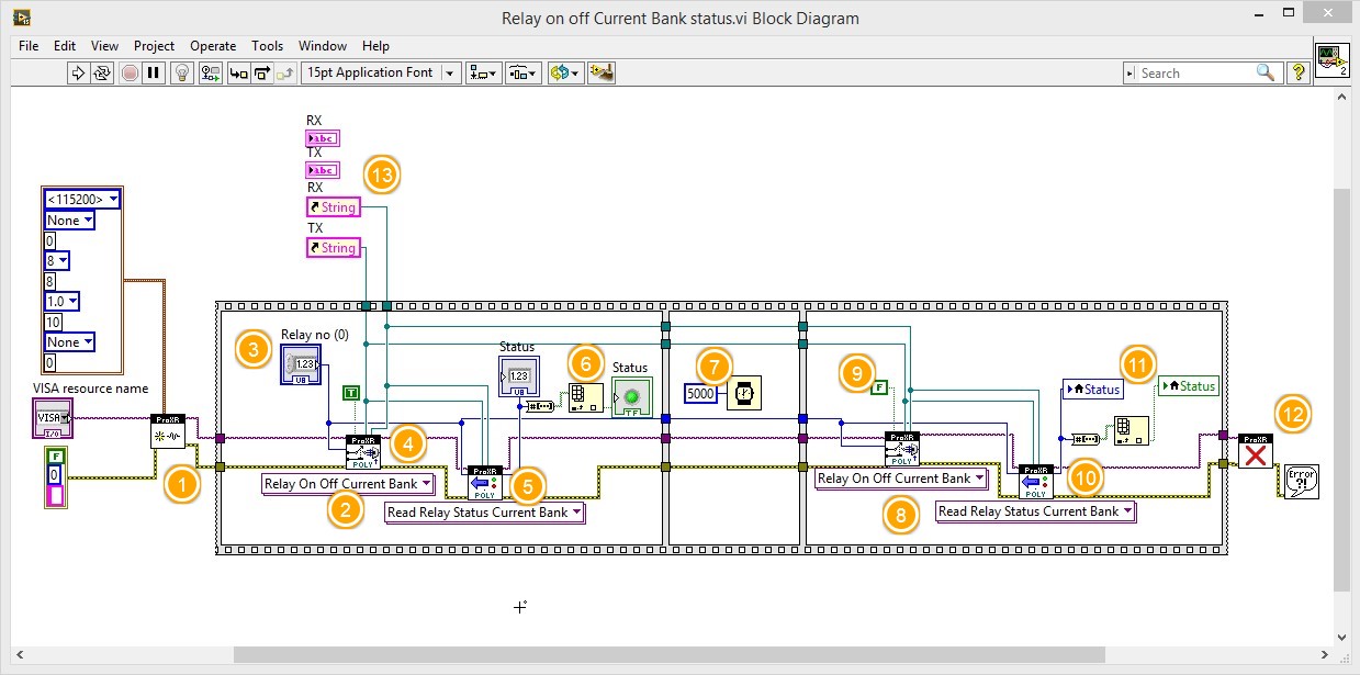 Relay status перевод. Rs232 в LABVIEW. LABVIEW гирлянда. LABVIEW символы. LABVIEW транзистор.