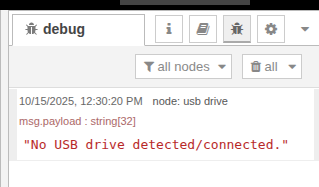 NCD USB Data Logging no USB Drive Connected Message
