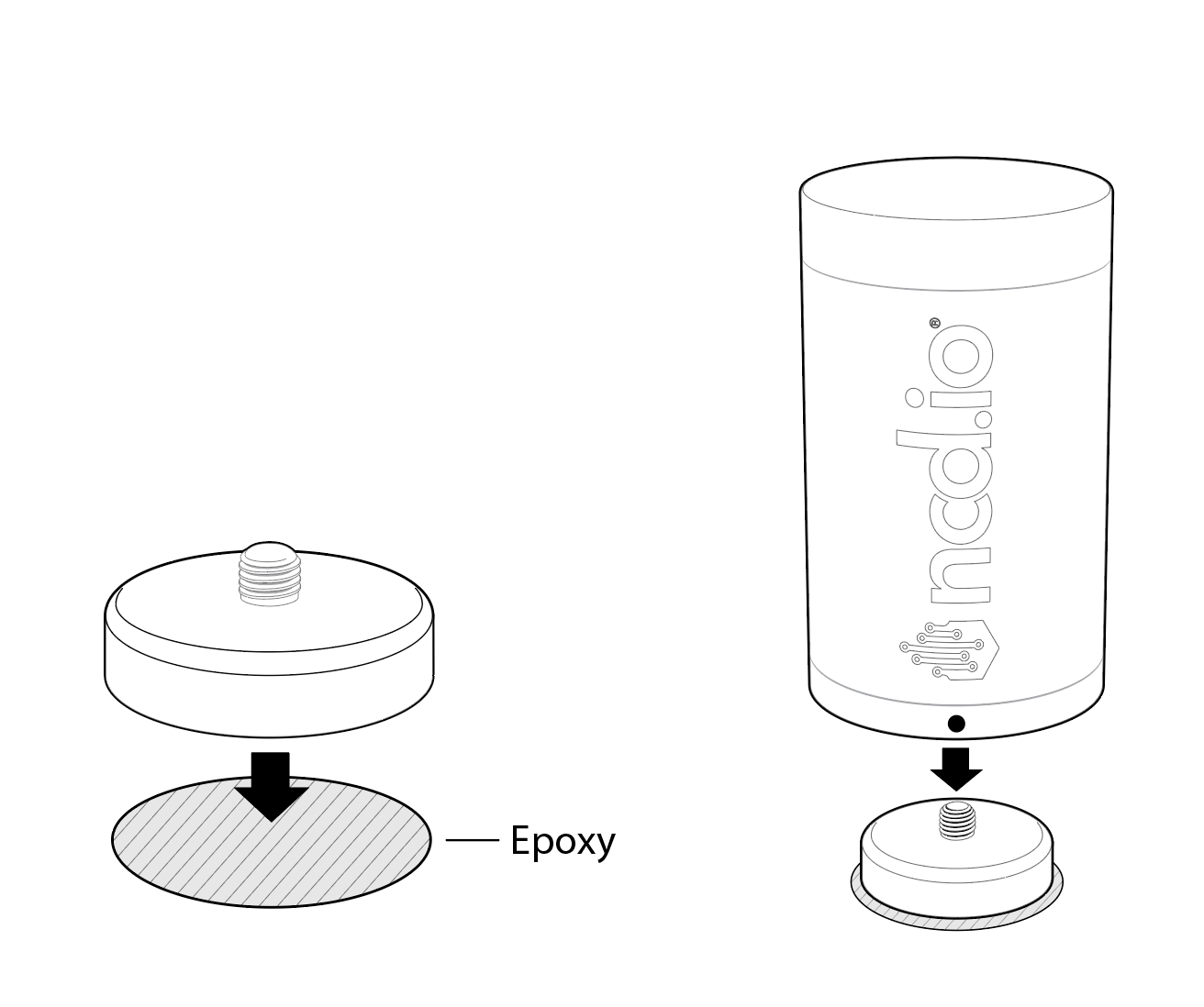 NCD Vibration Sensor Gen4 Epoxy surface example