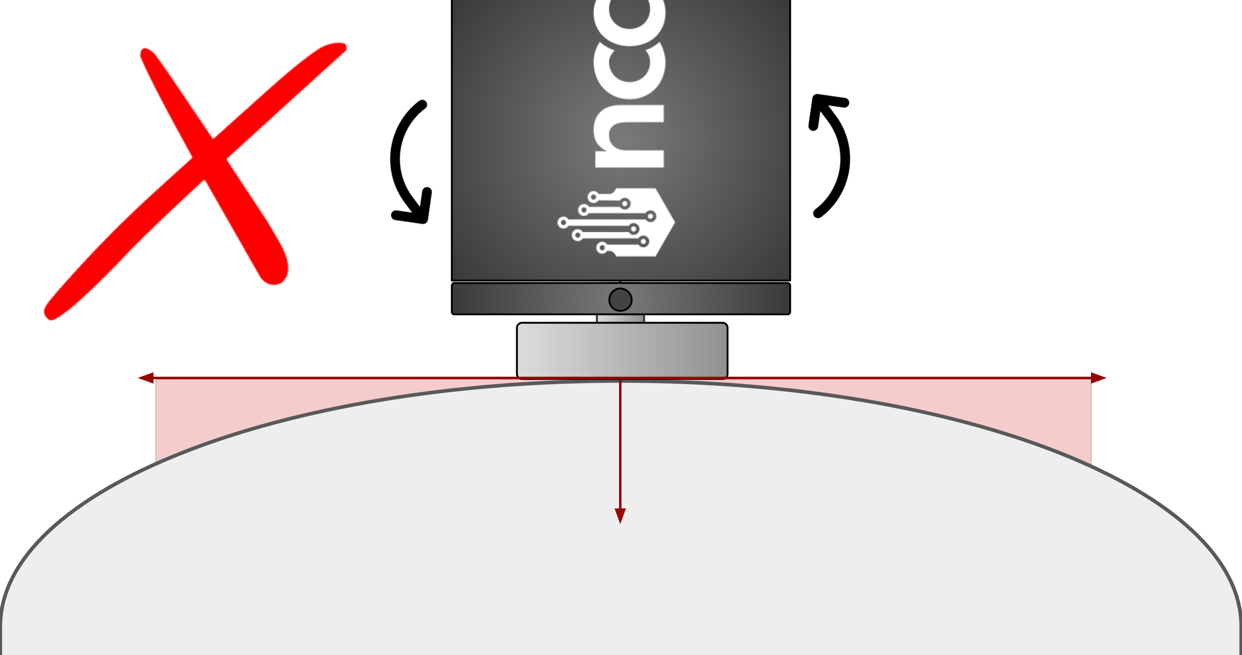 NCD Flat Magnet on Curved Surface Example
