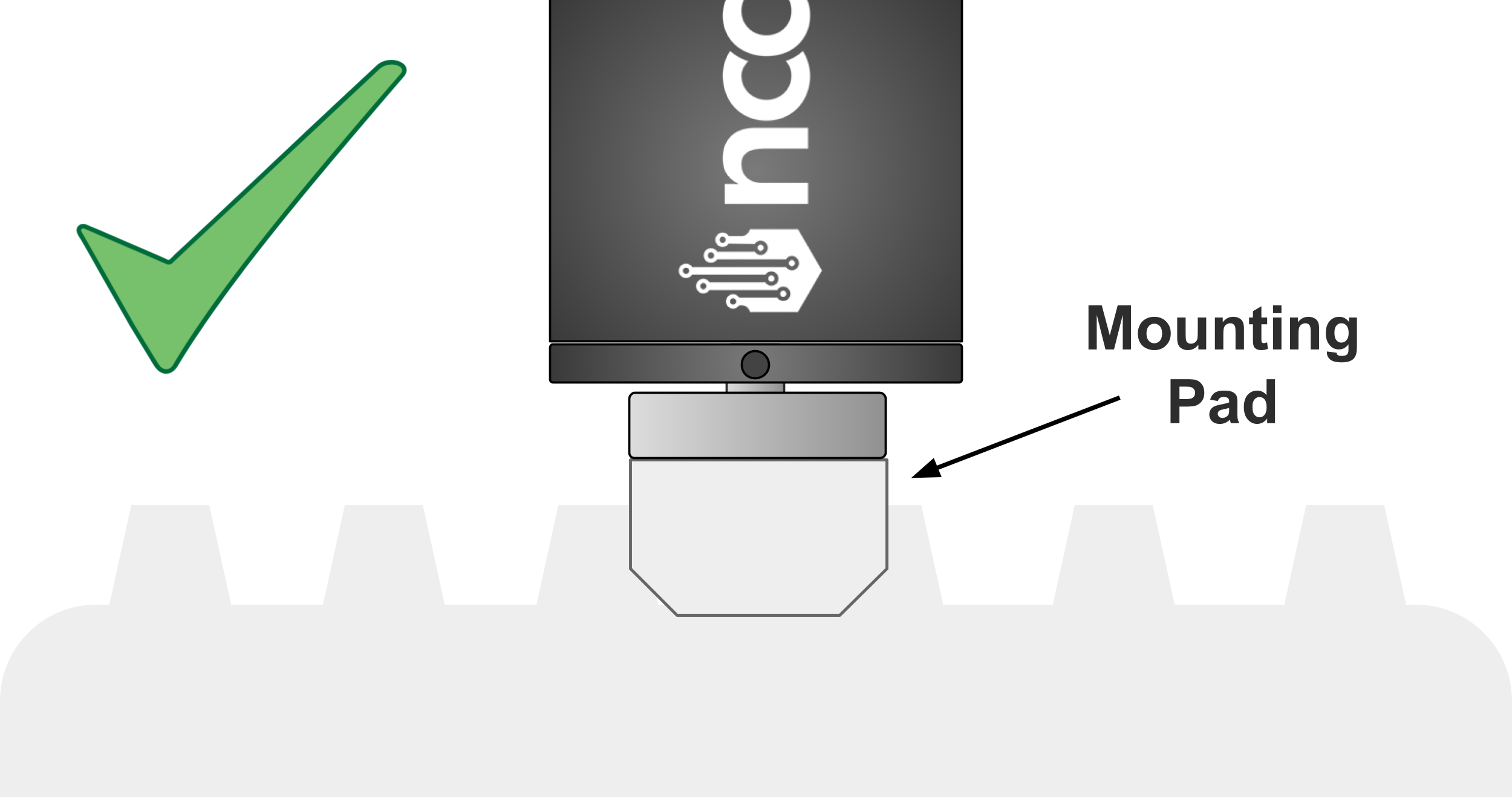 NCD Vibration Gen4 Mounting Pad Example