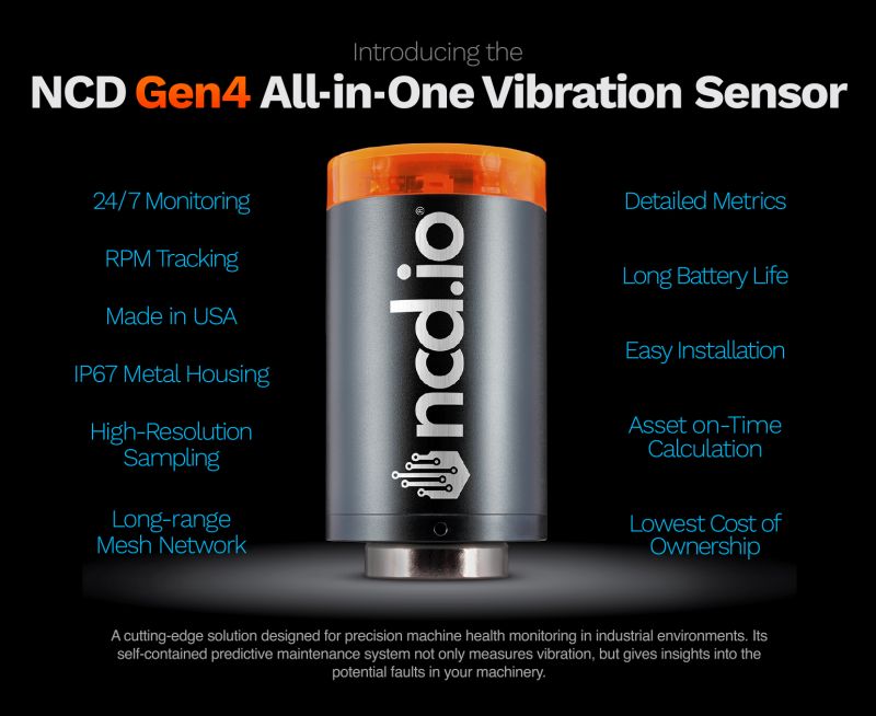 NCD Gen4 All-in-One Vibration Sensor