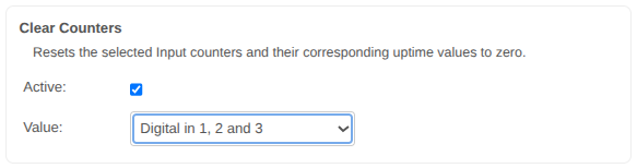 Clear Counters Setting