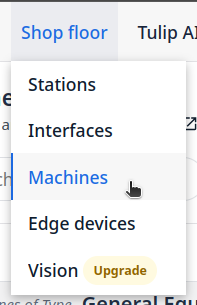 NCD to Tulip Guide - Machines