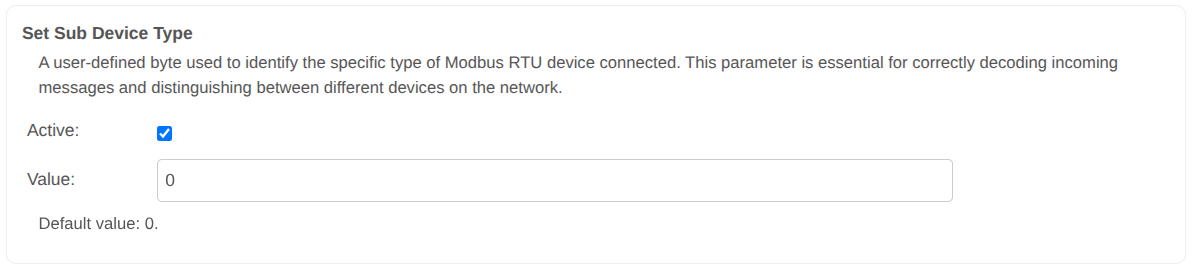 NCD 539 Set Sub device Type