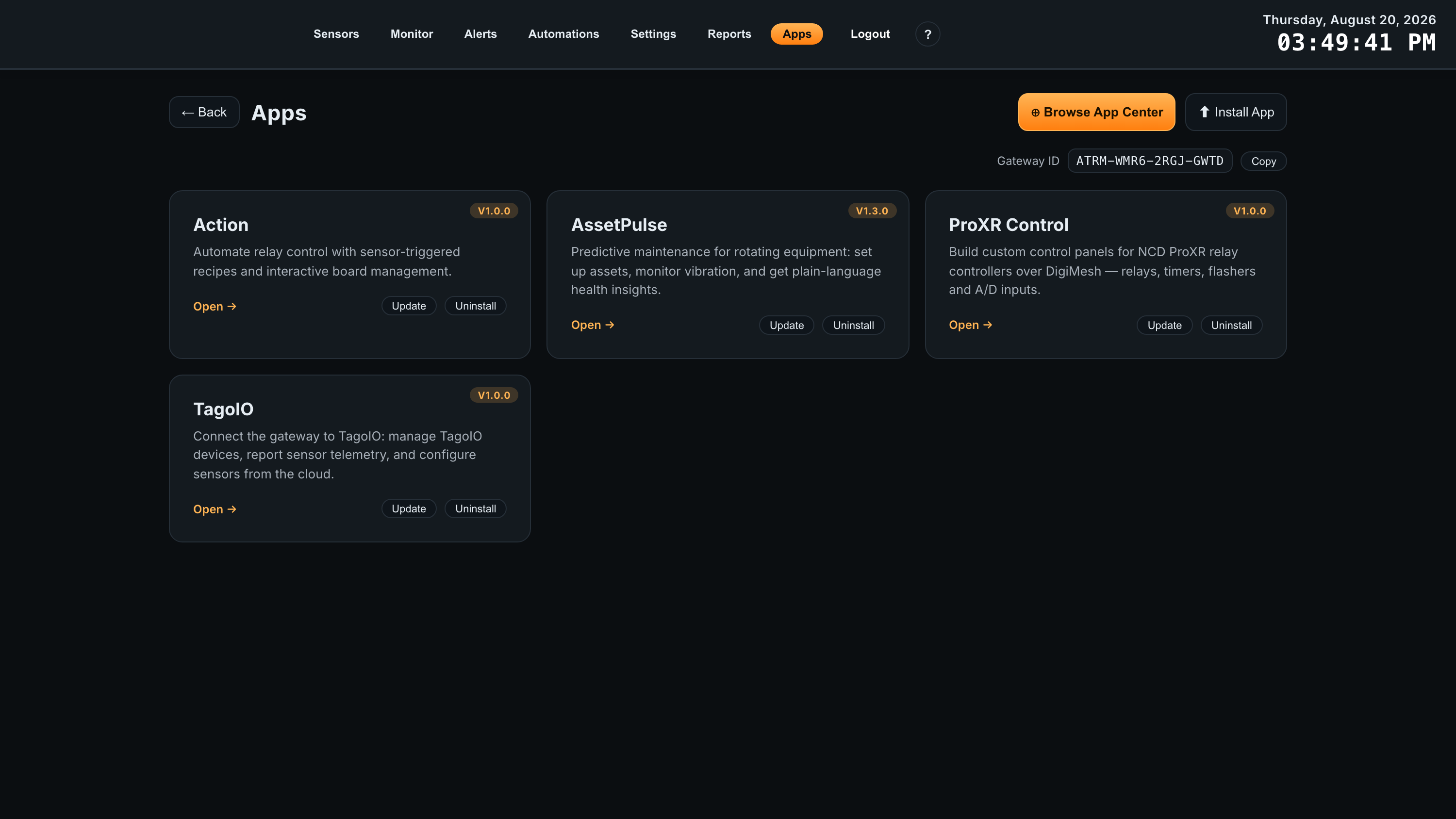 assetpulse atrium app guide 01 apps page