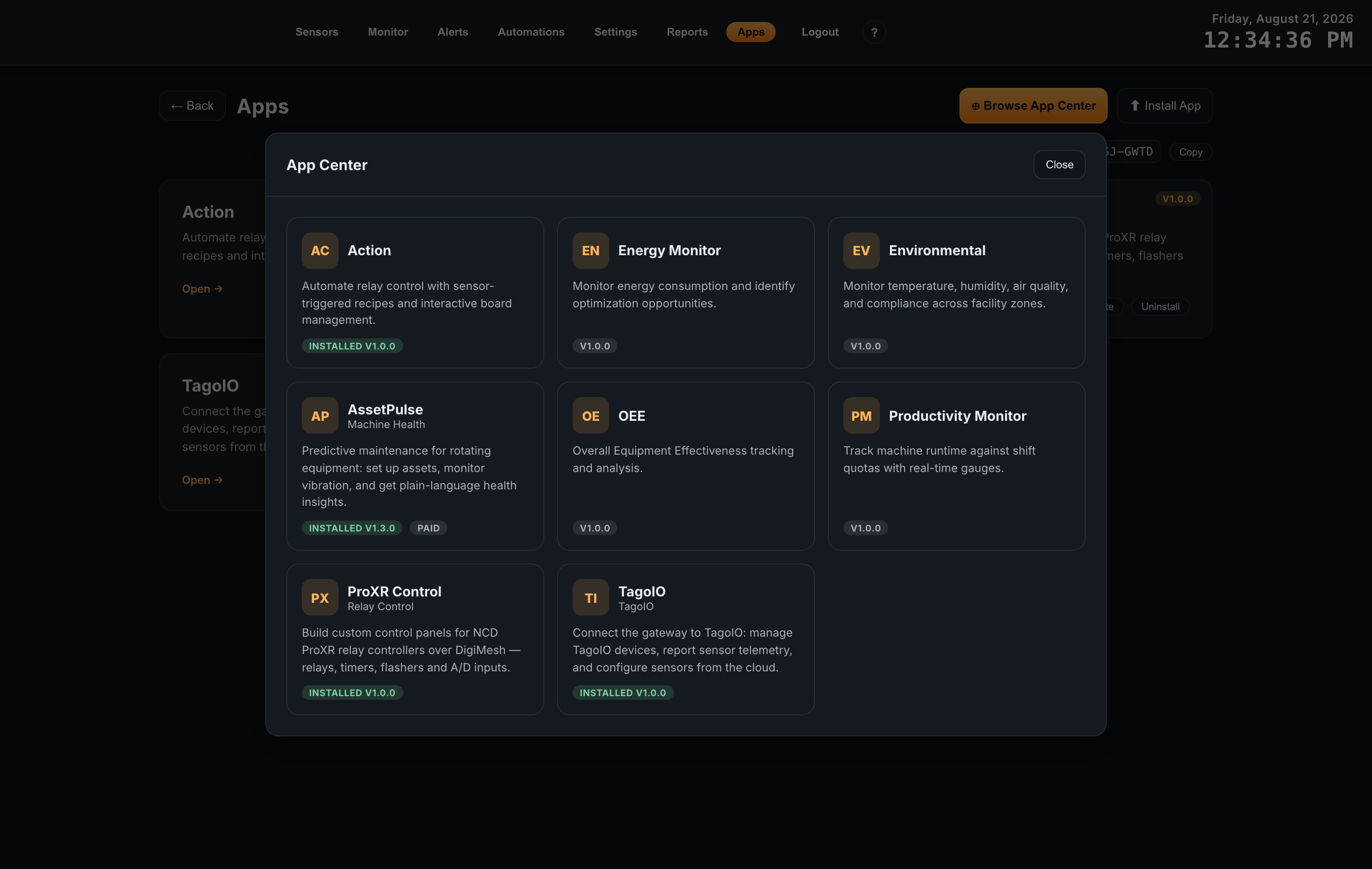 assetpulse atrium app guide 02 app center