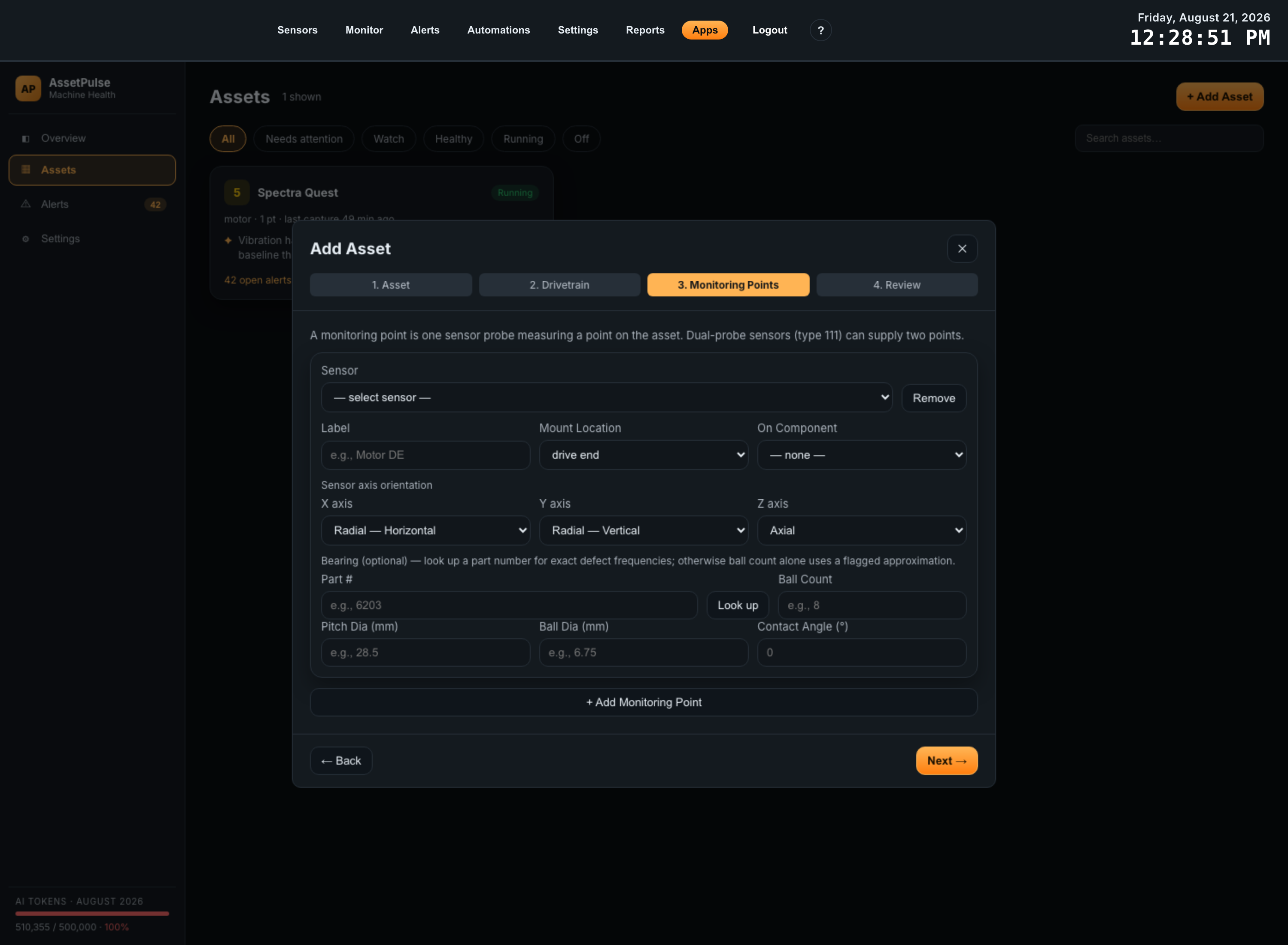 assetpulse atrium app guide 05 add asset step 3 monitoring points
