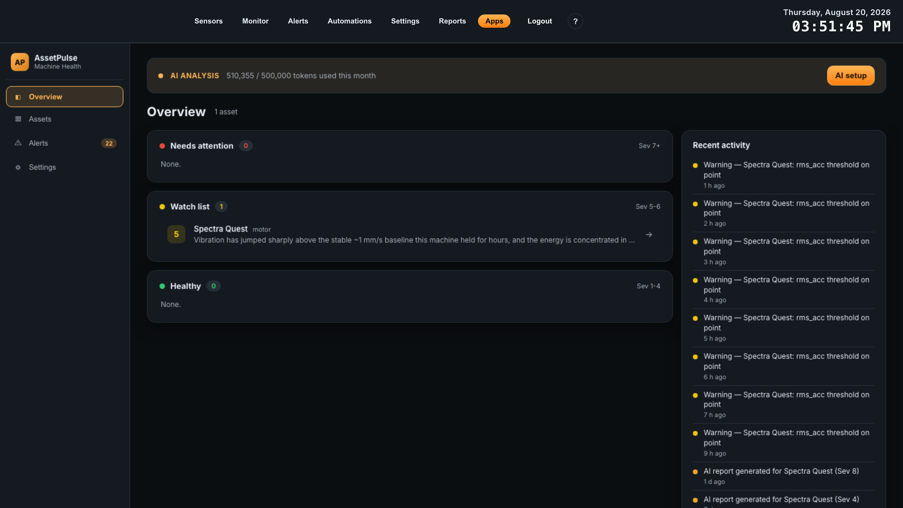 assetpulse atrium app guide 08 overview