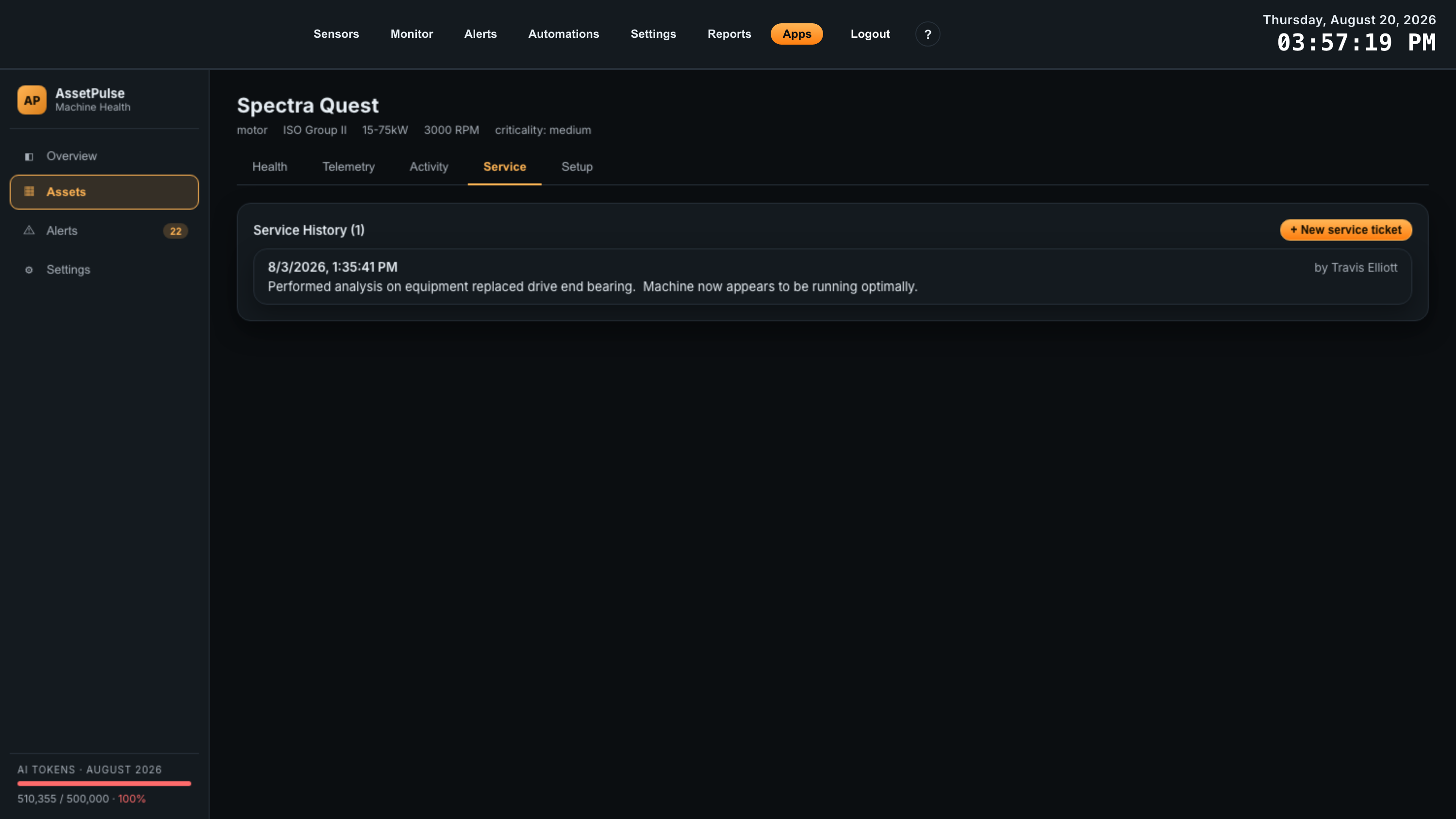 assetpulse atrium app guide 24 service history