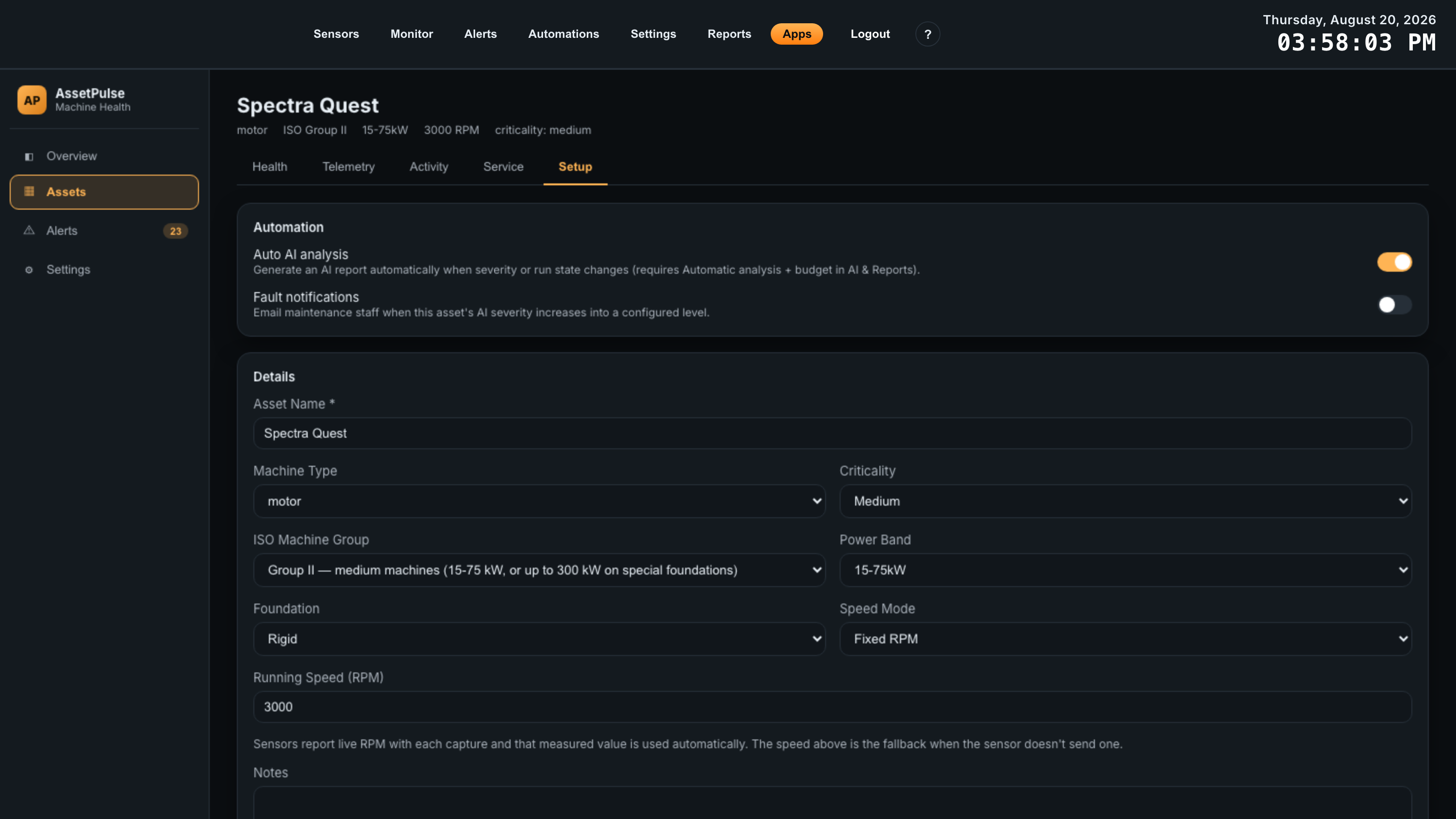 assetpulse atrium app guide 25 asset setup